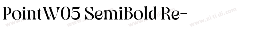 PointW05 SemiBold Re字体转换